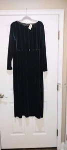 Neu mit Etikett Match Maxi grün Samtkleid Größe 16 - Bild 1 von 7