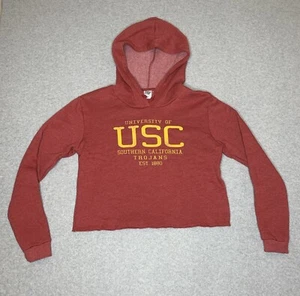 Cropped-Hoodie-Pullover Damen blau 84 USC Trojaner Größe Medium neu ohne Etikett - Bild 1 von 8