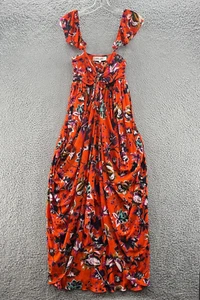 Diane von Furstenberg Dress Womens Small Celestia Ruched Maxi Floral Drape * - Picture 1 of 8
