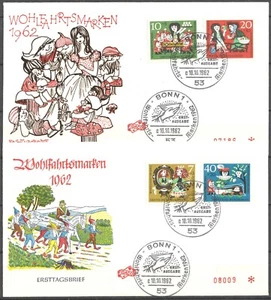 Alemania 1962: ¡Blancanieves! FIDACOS-Sellos Bienestar-FDC Nº 385-388! 25-05 - Imagen 1 de 1