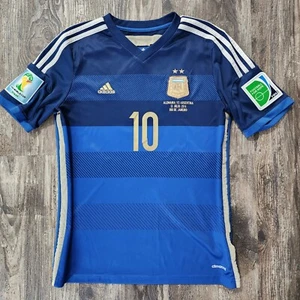 Camiseta de fútbol Adidas Argentina 2014 visitante Lionel Messi niños XL final de la Copa Mundial - Imagen 1 de 7