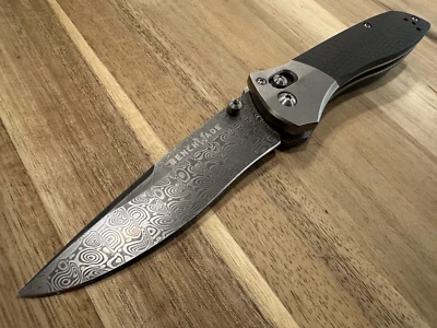 Benchmade 710-143 McHenry Williams Gold Class 3.9" Damasteel Titanium CF - Image 1 of 4