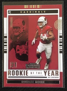 2021 Contenders Rookie of the Year #ROY-RMO Rondale Moore Rookie Insert Card 