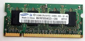 NEW SAMSUNG Laptop DDR2 RAM 512mb PC2-5300S-555-12-A3 DV6000 V6000 DV9000 F500 - Picture 1 of 2