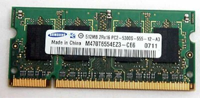 NEW SAMSUNG Laptop DDR2 RAM 512mb PC2-5300S-555-12-A3 DV6000 V6000 DV9000 F500 - Image 1 of 2