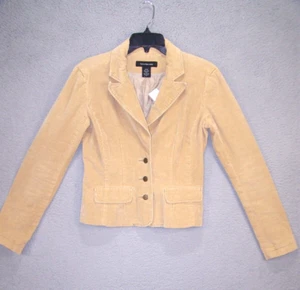 Calvin Klein Jacket Womens Small 4 6 Tan Beige Corduroy Classic Outdoor Ladies - Picture 1 of 11
