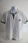 Vintage Celtic FC Heritage Polo Shirt XL White Green 1980s Style