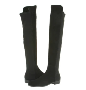Stuart Weitzman Z118114 Womens Black Suede Over The Knee Boots Size 8 W - Picture 1 of 2