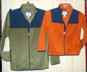 BOYS Zip Front Winter Jacket Size Small 5/6 OR X-Large 14 Navy Blue Orange Green - Picture 1 of 8