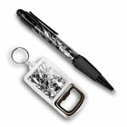 Pen & Beer Opener Keyring - Silver Aluminium Foil Cool #2061