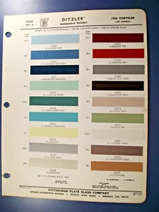 1962 Chrysler Imperial New Yorker 300 Newport PPG Autolack Chips Set - Bild 1 von 1