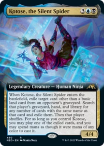 [4x] Kotose, the Silent Spider - Foil - Extended Art Near Mint, English NEO Extr - Picture 1 of 1