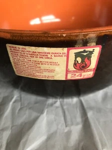 Terracotta cooking pot, size 24. Made in Italy by Collezione Sucit, Varese. - Picture 1 of 3