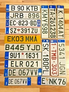Europe/ European License Plates - Many Countries Available - Craft Condition - Picture 1 of 6
