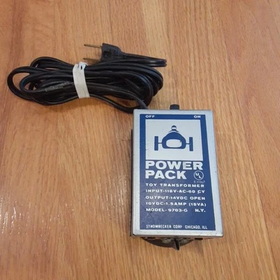Vintage 1966 Strombecker Power Pack Slot Race Car Transformer 9703  Power Supply - Image 1 of 4