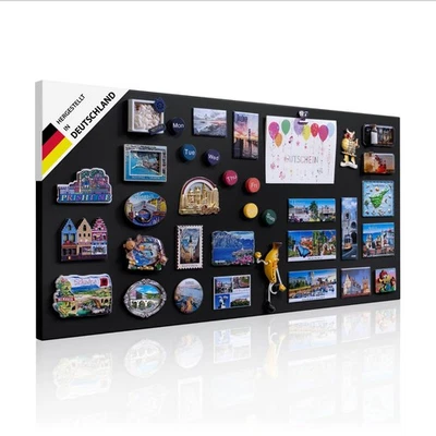 Metall Magnettafel schwarz Memoboard Pinnwand magnetisch Magnetboard Magnetwand - Bild 1 von 4