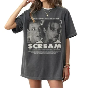 Maglietta Halloween Scream Movie stagione spettrale colori comodi taglia S-4XL - Foto 1 di 5