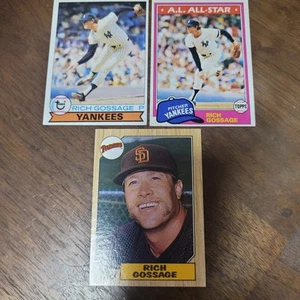 Topps Rich Goose Gossage, 1980, 1981, 1987, Yankees Padres envío gratuito - Imagen 1 de 2