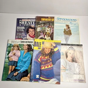 Vintage Collection Of Knitting Craft Books And Magazines Lot Spinnovations - Picture 1 of 7