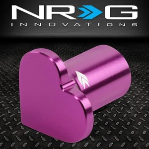 NRG FOR 88-09 HONDA CIVIC CRX S2000 HEART SHAPE E-BRAKE DRIFT BUTTON KNOB PURPLE - Picture 1 of 7