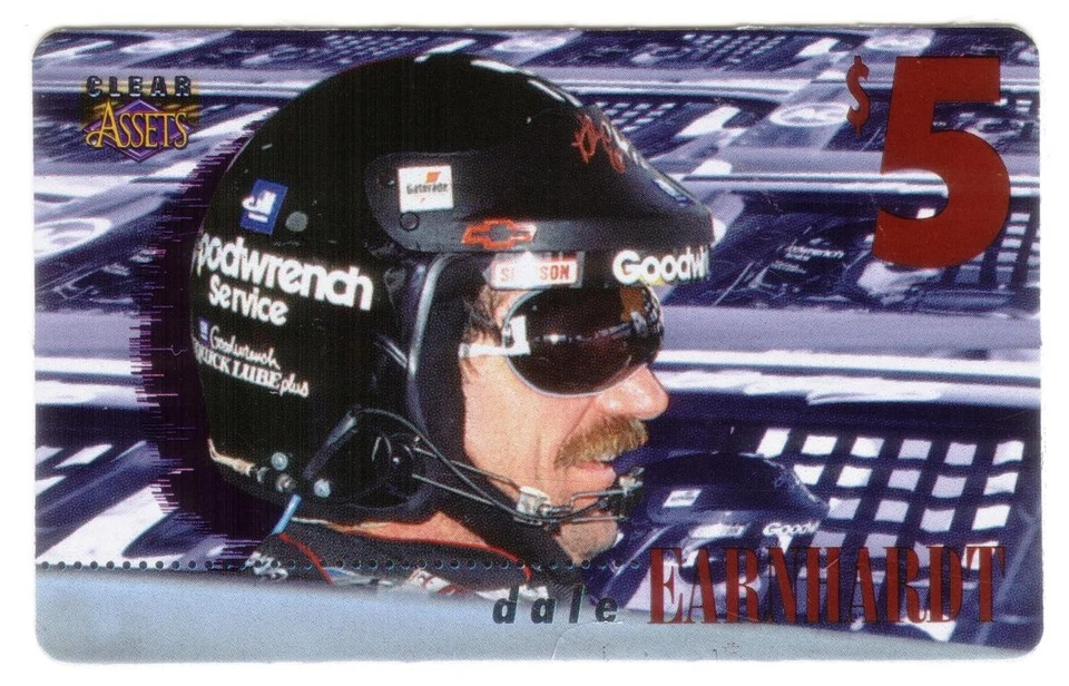 Clear Assets 1996: Dale Earnhardt (Card #4 of 20) Phone Card - Image 1 of 2