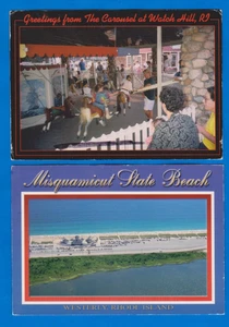 set of  2 posted postcards, Rhode Island, USA - Picture 1 of 2