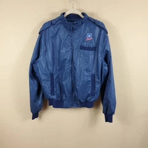 Vintage 80s King Louie Blue Full Zip GM Proud Bomber Jacket Size L - Picture 1 of 12