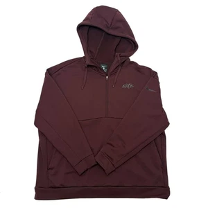 Nike Boxy OG Viertel 1/4 Reißverschluss burgunderrot Sweatshirt Herren Größe Large L Dri-Fit Fleece - Bild 1 von 6