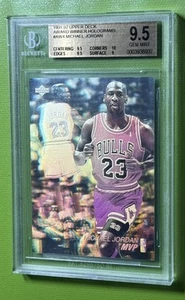 BGS 9.5 Gem Mint - Michael Jordan 1991-92 Upper Deck Award Winner Holograms #AW4 - Picture 1 of 3