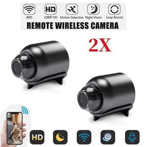 2X Mini IP Kamera 1080P Wireless WLAN 4K WiFi Kamera Überwachungkamera IR Cam HD - Picture 1 of 11