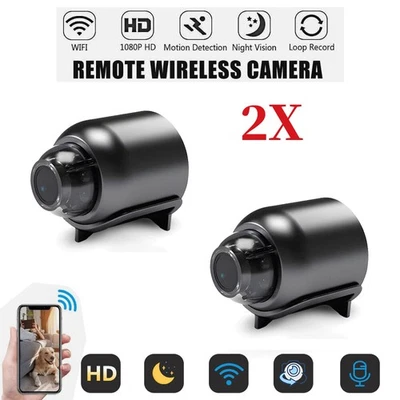 2X Mini IP Kamera 1080P Wireless WLAN 4K WiFi Kamera Überwachungskamera IR Cam HD - Bild 1 von 4
