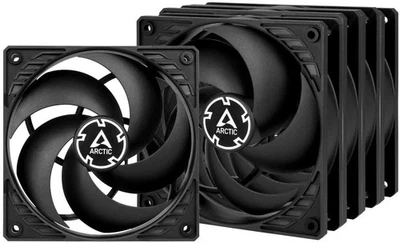 ARCTIC P12 (Black) 5 Pack 120 mm Case Fan Pressure-optimised quiet motor PC - Image 1 of 4