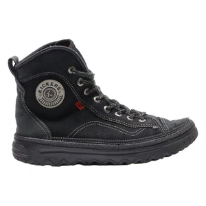 Botas con cordones KICKERS de lona negra para hombre Reino Unido 10,5 - Imagen 1 de 6