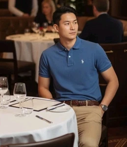 U.S. Polo Assn. Blue Contrast Lining Luxury Feel Polo Shirt 2xl - Picture 1 of 14