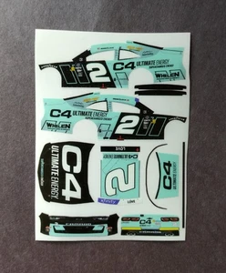 2024 Custom Jesse Love #2 C4 Ultimate Energy 1/64 Peel & Stick Decals - Picture 1 of 1