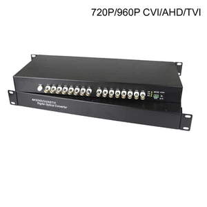 16 CH Video Fiber Optical Converter For HD 720P 960P HD CCTV HD CVI TVI AHD  - Picture 1 of 6