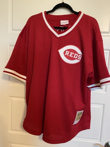 Mitchell & Ness Cincinnati Reds Pete Rose #14 Size 52 2XL Mens Jersey Cooperstow Cover