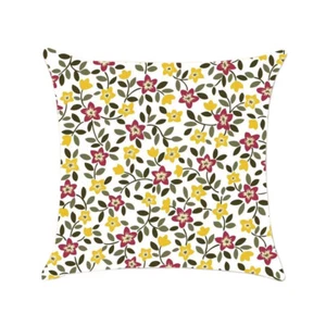 Funda de cojín de algodón chenilla con estampado floral para sofá cama sofá 17x17,5 pulgadas - Imagen 1 de 1
