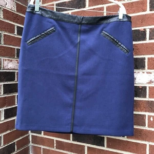 Worthington Women's Size 16 Petite Peacoat Blue Navy/Black Skirt NWT 718 - Picture 1 of 6