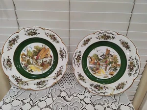 Vtg 2 Ascot Service Plates by Wood & Sons made in England 10.5” Gift Quality - Picture 1 of 4