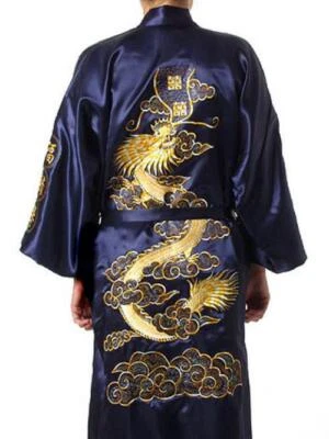 Kimono Dressing Gown Bath Robe Nightwear Men's Japanese Chinese - Image 1 of 4