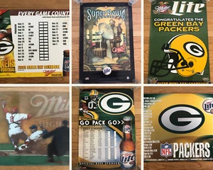 Lot of 6 Green Bay Packers Posters Miller Beer Wisconsin Gift Sports Football - Picture 1 of 20