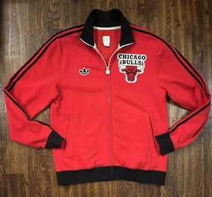 Adidas Originals Chicago Bulls Track Jacket Red Black MED *Rare* - Picture 1 of 11