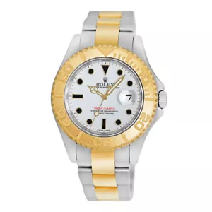 ROLEX Stainless Steel & 18K Yellow Gold 35mm Yacht-Master 168623 Warranty 2010 - Picture 1 of 6