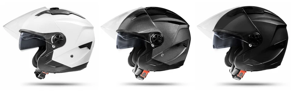 Pilotenhelm LA Street mit Sonnenblende ECE 2205 Motorrad ATV Quad Vespa Helm    - Bild 1 von 3