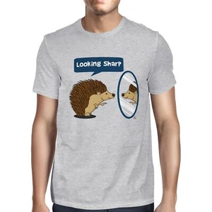 1Tee Mens Looking Sharp Hedgehog T-Shirt - Picture 1 of 6