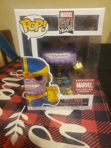 Funko POP! Thanos 509 Marvel 80 Years Collector Corps Exclusive Bobblehead Comic - Picture 1 of 2