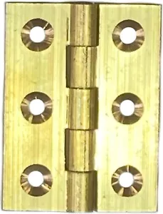 20X Brass Butt Hinge, Original Brass Finish, 50mm x 38mm x 2mm - Picture 1 of 2