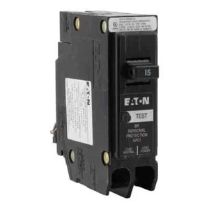 NUEVO Disyuntor Eaton BRP115GF GFCI falla a tierra 15 amperios 120 voltios enchufable - Imagen 1 de 2