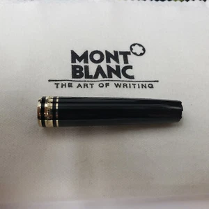 MONTBLANC Cap Upper Barrel Black Gold Trim Classic Pen PRE-1992 Parts - Picture 1 of 5